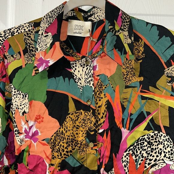 DX Collection Floral Print Button Down Shirt(Size Small) - Picture 3 of 8